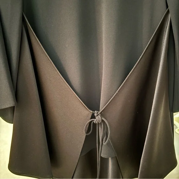 Brooks Brothers Black Women's Blouse with Tie Detail - Picture 3 of 6